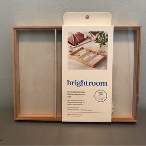 Brightroom Stackable Bamboo Divided Accessory/Jewelry Tray.